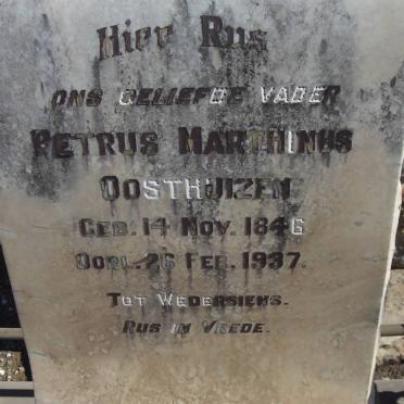 OOSTHUIZEN Petrus Marthinus 1846-1937