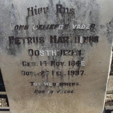 OOSTHUIZEN Petrus Marthinus 1846-1937