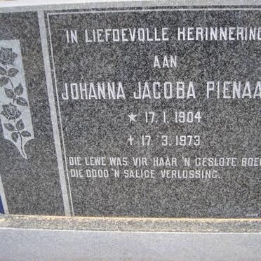 PIENAAR Johanna Jacoba 1904-1973