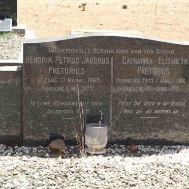 PRETORIUS Hendrik Petrus Jacobus 1860-1927 &amp; Catharina Elizabeth DU TOIT 1866-1950