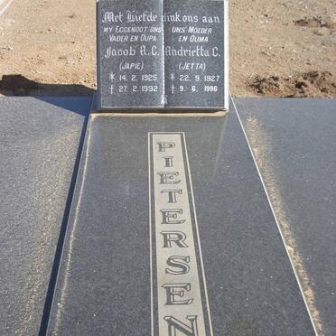PIETERSEN Jacob A.C. 1925-1992 &amp; Andrietta C. 1927-1996