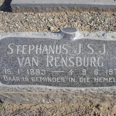 RENSBURG Stephanus J.S.J., van 1893-1976