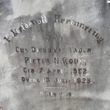 ROUX Pieter H. 1852-1923