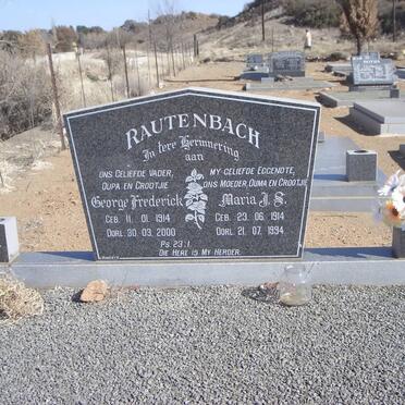 RAUTENBACH George Frederick 1914-2000 &amp; Maria J.S. 1914-1994