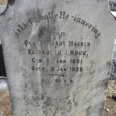 ROUX Elizabeth J. 1851-1923