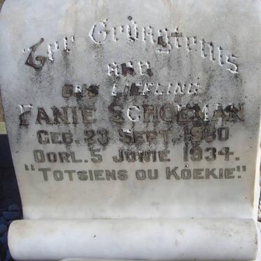 SCHOEMAN Fanie 1930-1934