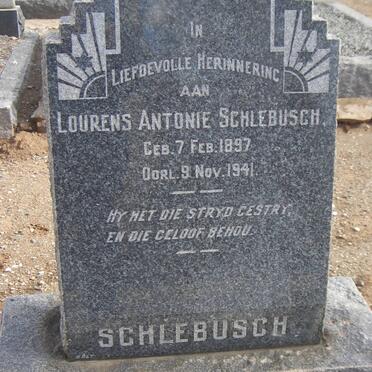 SCHLEBUSCH Lourens Antonie 1897-1941