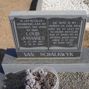 SCHALKWYK Louis Johannes, van 1927-1994