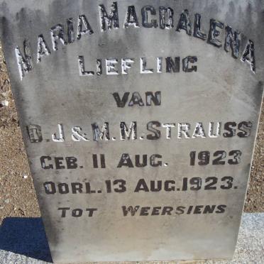 STRAUSS Maria Magdalena 1923-1923