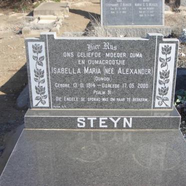 STEYN Isabella Maria nee ALEXANDER 1914-2000