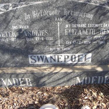 SWANEPOEL Pieter Andries 1876-1950 &amp; Elizabeth Hendrina PUTTER 1874-1951