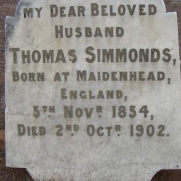 SIMMONDS Thomas 1854-1902