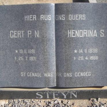 STEYN Gert P.N. 1891-1971 &amp; Hendrina S. 1896-1966