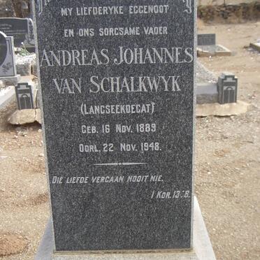 SCHALKWYK Andreas Johannes, van 1889-1948