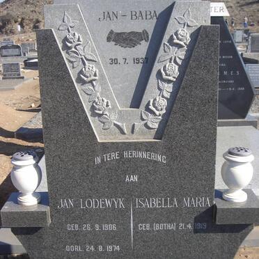 SERFONTEIN Jan Lodewyk 1906-1974 &amp; Isabella Maria 1919- :: SERFONTEIN Jan 1937