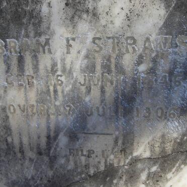 STRAUSS Abram F. 1846-1906 &amp; Andrietta SCHOEMAN -1924