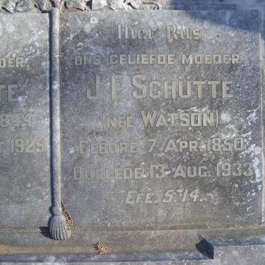 SCHÜTTE J.E. nee WATSON 1850-1933