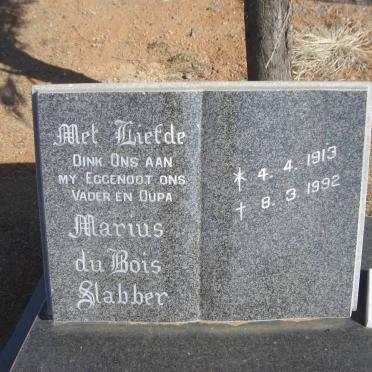 SLABBER Marius Du Bois 1913-1992