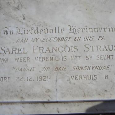 STRAUSS Sarel Francois 1921-1989