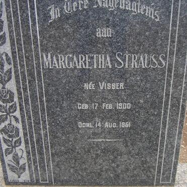 STRAUSS David Jonathan 1897-1962 &amp; Magaretha VISSER 1900-1961 