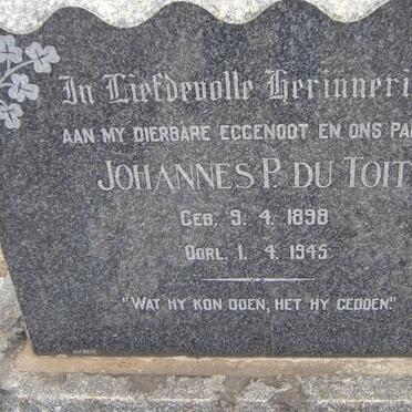 TOIT Johannes P., du 1898-1945