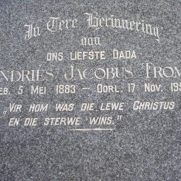 TROMP Andries Jacobus 1883-1956