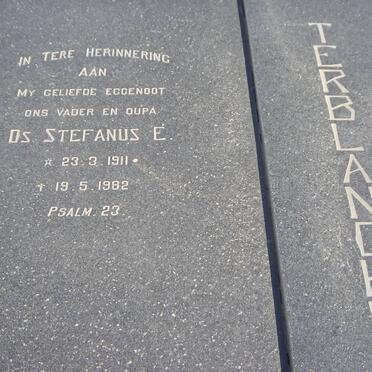 TERBLANCHE Stefanus E. 1911-1982 &amp; Maria DE WAAL 1911-1995 