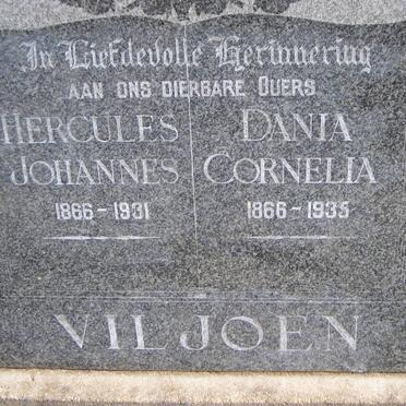VILJOEN Hercules Johannes 1866-1931 &amp; Dania Cornelia 1866-1935