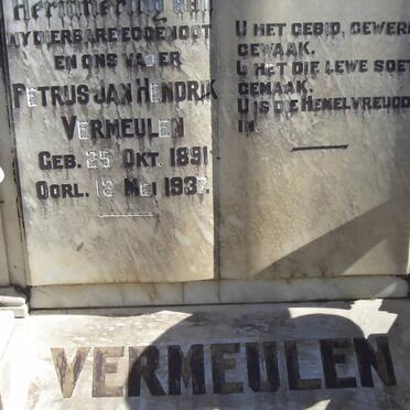 VERMEULEN Petrus Jan Hendrik 1891-1937