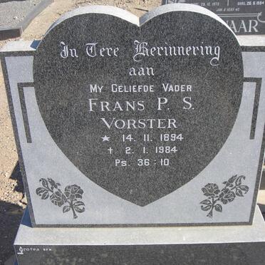 VORSTER Frans P.S. 1894-1984