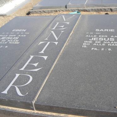 VENTER Eben 1907-1996 &amp; Sarie 1923- 