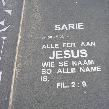 VENTER Sarie 1923-