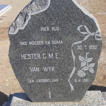 WYK Hester C.M.E., van nee GROBBELAAR 1890-1961
