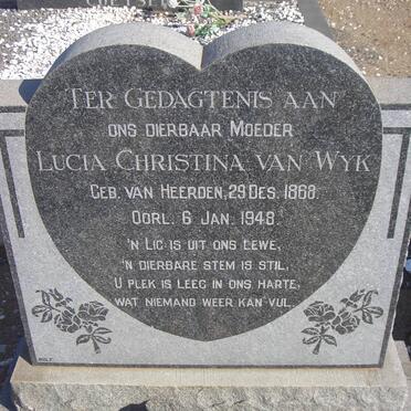 WYK Lucia Christina, van nee VAN HEERDEN 1868-1948