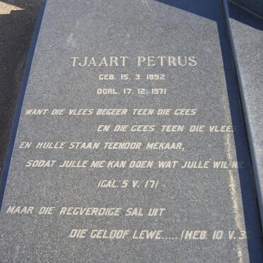 WALT Tjaart Petrus, van der 1892-1971 &amp; Elizabeth Anna SNYMAN 1894-1984 