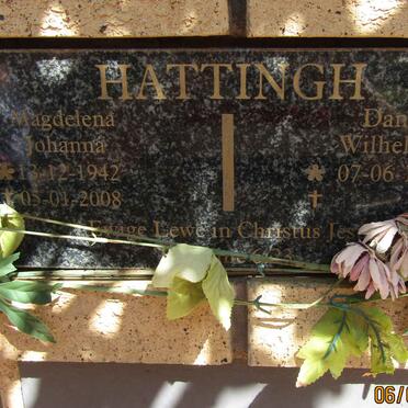 HATTINGH Daniël Wilhelmus 1937- &amp; Magdalena Johanna 1942-2008