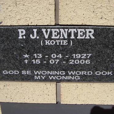 VENTER P.J. 1927-2006