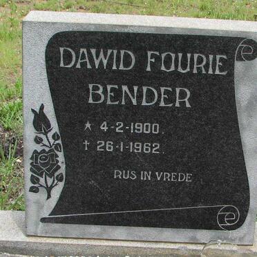 BENDER Dawid Fourie 1900-1962