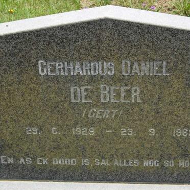 BEER Gerhardus Daniel, de 1929-1969