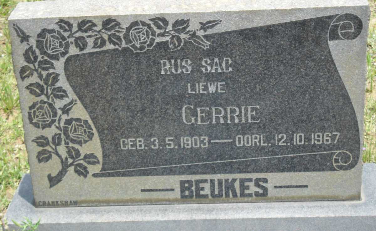 BEUKES Gerrie 1903-1967