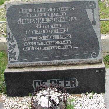 BEER Johanna Susanna, de nee POTGIETER 1887-1968