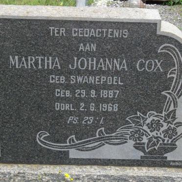 COX Samuel Stephens 1879-1964 &amp; Martha Johanna SWANEPOEL 1887-1968