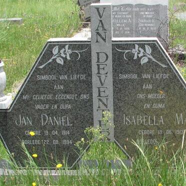 DEVENTER Jan Daniel, van 1914-1994 &amp; Isabella Maria 1913-