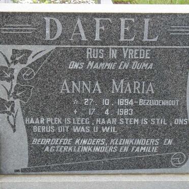 DAFEL Philippus Martunis 1887-1965 &amp; Anna Maria BEZUIDENHOUT 1894-1983