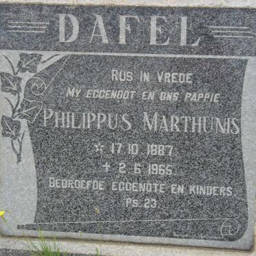DAFEL Philippus Marthunis 1887-1965 &amp; Anna Maria BEZUIDENHOUT 1894-1983