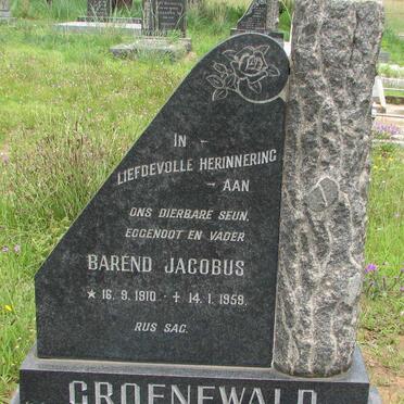 GROENEWALD Barend Jacobus 1910-1959
