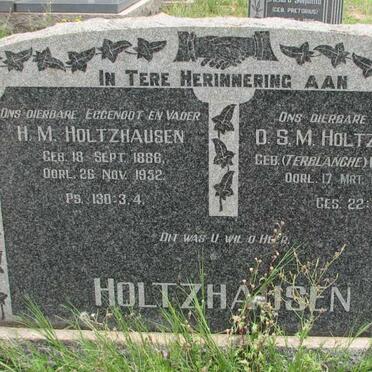 HOLTZHAUSEN H.M. 1886-1952 &amp; D.S.M. TERBLANCHE 1891-1972
