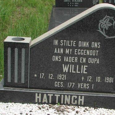 HATTINGH Willie 1921-1981
