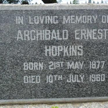 HOPKINS Archibald Ernest 1877-1960 &amp; Daisy Lavina WESTCOTT 1883-1968