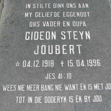 JOUBERT Gideon Steyn 1918-1996